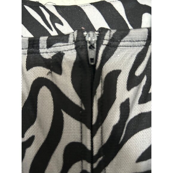 Girls Zebra Print Formal Dress With Blue Sash & Rhinestone Accents size 10 - Picture 6 of 7